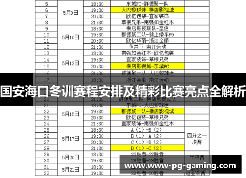 国安海口冬训赛程安排及精彩比赛亮点全解析 国安海口冬训赛程安排及精彩比赛亮点全解析